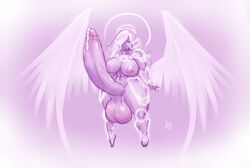 1futa abs angel angel_wings areolae balls bimbo breasts club_shaped_penis cum_on_penis curvy erect_nipples erection floating folded_wings futa_only futanari halo hanging_balls huge_breasts huge_cock hype hyper hyper_balls hyper_penis intersex inverted_nipples leaking linty long_hair long_penis looking_at_viewer monochrome muscular_futanari navel nipples nude penis precum precum_drip puffy_nipples purple_background purple_skin retracted_foreskin sagging_balls signature solo solo_futa spread_wings thick_thighs very_long_penis white_hair white_wings wide_hips wings