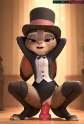 ai_generated animated clothed_female dildo dildo_in_pussy judy_hopps keonl leotard leotard_aside no_sound sex_toy source_request tagme vaginal_masturbation video