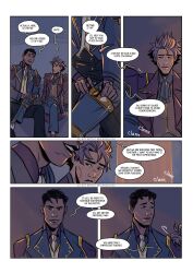2boys 2d_(artwork) acrknowyou arcane arcane_jayce arcane_viktor carriage clothed_male clothed_sex color colored comic comic_page comic_panel comic_strip dialogue dialogue_box dialogue_bubble digital_drawing_(artwork) digital_media_(artwork) disabled_male english eye_contact face gay gay_male hand_on_hip hands holding_leg holdings_legs horse jayce jayce_talis league_of_legends leg_brace looking_at_partner male male/male male_focus multiple_images multiple_poses multiple_views pre_sex public riot_games romantic_couple sfw thigh touching viktor_(league_of_legends) yaoi