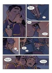2boys 2d_(artwork) above_view acrknowyou arcane arcane_jayce arcane_viktor biting bitting_lip carriage clothed_male clothed_sex color colored comic comic_page comic_panel comic_strip crotch cuddling dialogue dialogue_box dialogue_bubble digital_drawing_(artwork) digital_media_(artwork) disabled_male english eye_contact face fingering fingering_partner fingering_pussy fingering_through_clothes fingers fingers_in_pussy gay gay_male grabbing_thighs hand_on_hip hands hands_in_pants holding_leg holdings_legs horse hugging jayce jayce_talis kissing league_of_legends leg_brace looking_at_partner male male/male male_focus mole mole_above_mouth multiple_images multiple_poses multiple_views pants_down pants_open pre_sex public pulling_pants_down riot_games romantic_couple sfw suit suit_and_tie thigh touching viktor_(league_of_legends) yaoi