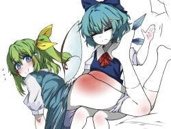 2girls bdsm cirno daiyousei fairy fliex spanking tagme touhou yuri