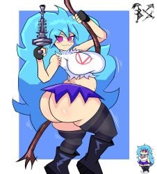 1girls :3 areolae ass ass_bigger_than_head ass_focus background big_ass blue_hair blush boyspeed_art breasts chubby chubby_female dated english_text fat_ass fat_breasts fat_butt female fingerless_gloves friday_night_funkin friday_night_funkin_mod heart-shaped_pupils huge_breasts long_hair navel self_upload skirt sky_(friday_night_funkin) skyblue skyblue_(friday_night_funkin) skyverse smile tagme thick_ass thighs thighs_bigger_than_head twitter