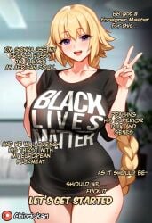 jeanne d'arc (fate) from black lives matter by chiodokan