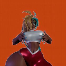 1:1 1girls 2026 3d_animation animated animated_gif asymmetrical_legwear big_breasts bottom_heavy bouncing_breasts breast_expansion breast_focus breast_growth breast_jiggle breasts breasts_bigger_than_head breasts_bigger_than_torso breasts_bounce breasts_bouncing carol_(carro3dsculpts) carro3dsculpts cleavage_through_clothing clothed clothed_female curvy curvy_figure dand_u dark_skin dark_skinned_female expansion female gif gigantic_breasts huge_breasts hyper_breasts jiggling_breasts latina long_hair long_hair_female melanin midriff midriff_baring_shirt original painted_nails shiny_clothes simple_background solid_color_background solo solo_female surprised surprised_expression thick_thighs two_tone_hair unexpected wide_hips