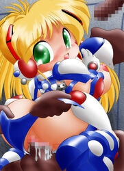 blonde_hair censored female galaxy_fraulein_yuna green_eyes straight yuna_kagurazaka
