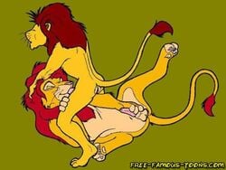 disney feral free-famous-toons gay kovu male_only penis simba testicles the_lion_king the_lion_king_ii:_simba's_pride