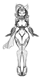 2019 areola armor breasts cameltoe cleavage clothed clothing equid female footwear friendship_is_magic gloves gun hair_trigger high_heels horn jrvanesbroek legwear lipstick makeup mammal monochrome my_little_pony nipple_bulge pokies pose ranged_weapon rarity_(mlp) rough_sketch shoes sketch stockings straight_hair supervillain titty_vixen unicorn weapon