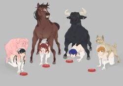 ahe_gao amagi_yukiko animal_genitalia animal_penis arm_gloves atlus bestiality_marriage black_hair blue_hair bride broken_rape_victim brown_hair bull canine crawling crying crying_with_eyes_open cum_in_bowl dog_bowl doggy_style doggy_style_position eating_cum feral feral_on_female feral_penetrating forced forced_bestiality forced_marriage gokkun heavylinsa helpless horse horse_penis horsecock kujikawa_rise linsa marriage married_to_feral penetration persona persona_4 pet_bowl pig rape satonaka_chie shirogane_naoto short_hair tears thighhighs tomboy twintails wedding_dress wedding_lingerie wedding_veil zoophilia