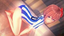 1girls 3d ass ass_focus doki_doki_literature_club female huge_ass panties rope sayori_(doki_doki_literature_club) sex shai_zoe shaizoe_ short_hair striped_panties underwear