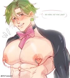 1boy green_hair male male_only muscular nu:_carnival olivine_(nu:_carnival) solo solo_male vodovich