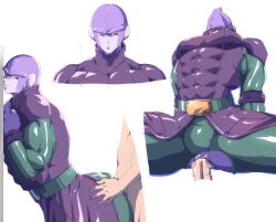 anal anal_sex balls boner clothed clothing cum cum_in_ass dragon_ball dragon_ball_super erection gay hit_(dragon_ball) male male_only penis ripped_clothing sex udimushi_(artist)