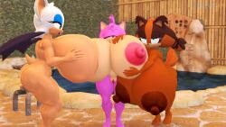 3d 3d_animation amy_rose animated anthro areola badger bat big_breasts breasts countersfm erect_nipples female hedgehog huge_breasts hyper_breasts nipples no_sound nude pussy rouge_the_bat sega sonic_(series) sticks_the_badger tagme trio video