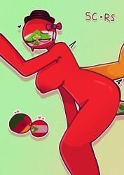 1boy 1girls ass big_breasts big_tits bowtie bowtie_on_head breasts countryballs countryhumans countryhumans_girl female hat naked penis rio_grande_do_sul_(statehumans) santa_catarina_(statehumans) sex statehumans statehumans_girl