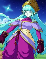 aeos ai_generated blue_body blue_eyes blue_hair dragon_ball goddess kaioshin_angel nonude perfect_body pointy_ears super_dragon_ball_heroes supreme_kai_of_time tagme time_power_unleashed_form_(dragon_ball)