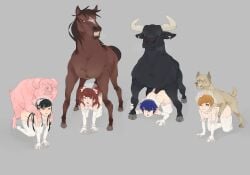ahe_gao alpha_male amagi_yukiko animal_genitalia animal_penis arm_gloves atlus bestiality_marriage black_hair blue_hair bride broken_rape_victim brown_hair bull canine crawling crying crying_with_eyes_open doggy_style doggy_style_position feral feral_on_female feral_penetrating forced forced_bestiality forced_marriage heavylinsa helpless horse horse_penis horsecock kujikawa_rise linsa marriage married_to_feral penetration persona persona_4 pig rape satonaka_chie shirogane_naoto short_hair tears thighhighs tomboy twintails wedding_dress wedding_lingerie wedding_veil zoophilia