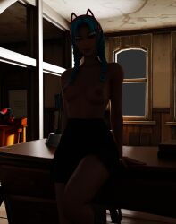 1girls blue_hair breasts fortnite fortnite:_battle_royale katalina_(fortnite) zayd_koz