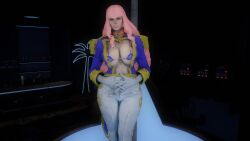 3d alternate_costume alternate_hairstyle animated big_breasts breasts manon_legrand open_shirt pink_hair shaking_breasts street_fighter street_fighter_6 video virt-a-mate virtamate