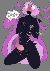axolotl axolotl_humanoid begging blush gills kinito kinitopet kneeling nervous nervous_smile penis_tentacles