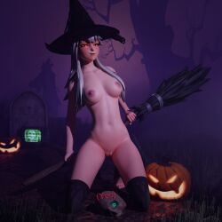 1girls 3d billy_the_puppet blender blender_(software) blenderanon_ breasts_out dire_(fortnite) fat_mons female female_focus fortnite fortnite:_battle_royale fortnitemares glowing_eyes grave hat_only holding_broom holding_object jack-o'-lantern jigsaw_(saw) kneeling leggings legwear lexa_(fortnite) lexa_hexbringer_(fortnite) looking_at_viewer medium_breasts naked naked_female night nude nude_female orange_eyes pumpkin pussy saw_(series) shiny_skin skull solo solo_focus stirrup_legwear tagme thighhighs tv twitter_username watermark werewolf witch witch_broom witch_hat