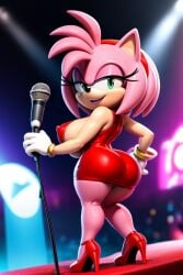 1girl 1girls ai ai_generated amy_rose cosplay cover female female_focus female_only fur furry furry_female girlfriend_(cosplay) girlfriend_(friday_night_funkin)_(cosplay) sonic_(series) sonic_the_hedgehog_(series) thick_thighs thighs wide_hips