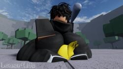 2males 3d artist_name ass ass_smothering baseball_bat big_ass clothed facesitting facesitting_through_clothes femboy gay lamentlife massive_ass only_male outside roblox roblox_game robloxian smothering smothering_ass tagme the_strongest_battlegrounds watermark