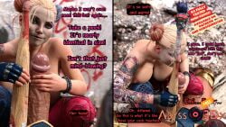 3d amazonian_futa athletic_futanari baseball_bat batman_(series) big_balls big_breasts big_penis clothed clothing comic comic_panel dc dc_comics diana_prince dickgirl futa_focus futanari harleen_quinzel harley_quinn harley_quinn_(suicide_squad_game) high_resolution huge_breasts huge_cock ladyabysso makeup muscular_futanari olive_skin rocksteady_studios story suicide_squad suicide_squad:_kill_the_justice_league superheroine tan_skin text text_box text_bubble veiny_penis wonder_woman wonder_woman_(series) wonder_woman_(suicide_squad_game)