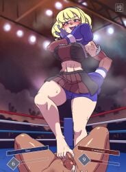 1boy 1girls 2024 alternate_hairstyle alternate_version_available artist_name barefoot big_breasts big_thighs blonde_hair blue_boxing_gloves blue_eyes blue_gloves blue_hair blush boxing boxing_gloves boxing_ring breasts bruise clothed/nude clothed_female clothed_female_nude_male clothed_on_nude completely_naked completely_nude completely_nude_male constance_von_nuvelle cum cum_on_self cumshot dark-skinned_male dark_skin deathzera defeated defeated_male duo edit erect_penis eyebrows_visible_through_hair female female_domination female_focus femdom fire_emblem fire_emblem:_three_houses fire_emblem_warriors:_three_hopes footjob footjob_with_one_foot gameplay_mechanics gloves grinning half-closed_eyes headband highres horny hud humiliation injury large_penis light-skinned_female light_skin looking_down looking_down_at_viewer losing_fight lying lying_on_back male male_pov malesub mixed_boxing mouthguard multicolored_hair naked nintendo nude nude_boxing nude_female nude_male official_alternate_hairstyle only_one_naked open_mouth penis penis_between_toes pov public_humiliation pussy pussy_juice score shaved_crotch skirt standing standing_on_one_leg standing_over standing_over_viewer stats stepping_on_penis sweat sweatdrop sweating thick thick_hips thick_thighs thighs third-party_edit two-tone_hair watermark wet_pussy wide_hips