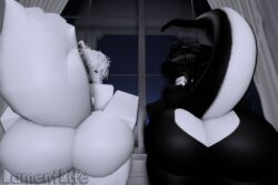 1boy 1female 1girls 1male 3d artist_name ass big_ass female female_with_femboy huge_ass lamentlife male massive_ass massive_butt orca orca_girl roblox robloxian silly_face tagme watermark