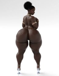 3d big_breasts bobbywhore busty curvy ear_piercing ebony enormous_breasts fat_ass gigantic_ass gigantic_breasts high_heels huge_ass huge_breasts platform_heels thick thick_ass thick_thighs voluptuous voluptuous_female