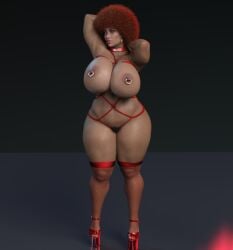 3d big_breasts bobbywhore enormous_breasts fat_ass fishnets gigantic_ass gigantic_breasts high_heels huge_ass huge_breasts lip_piercing nipple_piercing nose_piercing nose_ring platform_heels rope_bondage thick thick_ass thick_thighs voluptuous voluptuous_female