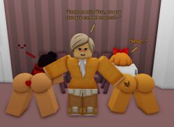 3d 3girls ashamed ass buttplug coco_schoppenboer fakitkid2 holding maya_schoppenboer mymy_schoppenboer ongezellig presenting_hindquarters roblox roblox_avatar robloxian school self_upload showing_off tagme tattoo