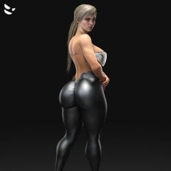 1girls 3d abs ass big_ass big_breasts cassie_cage cleavage daisy_dukes female female_only fit fit_female fully_clothed gm_studios midriff mortal_kombat mortal_kombat_11 solo thick_thighs tights wide_hips