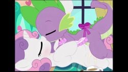 1boy 1girls accurate_art_style animated anthro cum equine female female_on_anthro feral friendship_is_magic male male/female male_on_feral mp4 my_little_pony reptile scalie sfan sound spike_(mlp) sweetie_belle_(mlp) tagme video young
