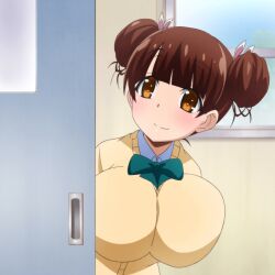 1girls big_breasts breasts female fujinoki_nene hajimete_no_gal huge_breasts large_breasts screenshot stitched tagme