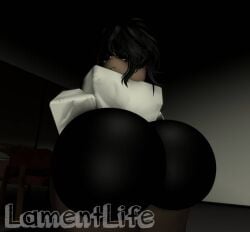 1female 1girls 3d artist_name ass big_ass female huge_ass lamentlife massive_ass massive_butt office_lady officer roblox robloxian tagme watermark