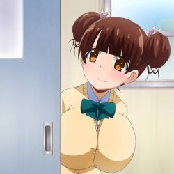 1girls big_breasts breasts female fujinoki_nene hajimete_no_gal huge_breasts large_breasts screenshot stitched tagme