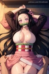 1girls ai_generated anime anime_style breasts cute cute_face demon_slayer dinixdream kamado_nezuko kimetsu_no_yaiba naked nezuko_kamado nezuko_naked nude patreon patreon_username