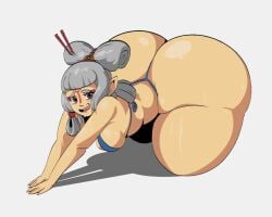 1girls alternate_ass_size ass ass_bigger_than_head big_ass bikini bottom_heavy breath_of_the_wild female grey_hair huge_ass hyper_ass paya_(the_legend_of_zelda) small_breasts swimsuit the_legend_of_zelda the_legend_of_zelda:_breath_of_the_wild thick_thighs thighs wolfafterhours