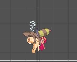 animated bee eluku fairy fairy_fighting game_cg insect nude pixel sprite wasp