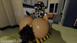 2boys 3d artist_name ass ass_grab ass_smothering big_ass cow_boy facesitting huge_ass lamentlife male male/male male_only massive_ass massive_butt roblox robloxian smothering smothering_ass tagme watermark