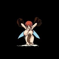 animated breast_sucking eluku fairy fairy_fighting fairy_wings game_cg milking nipples nude red_hair restrained sprite worm