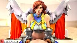 1girls 3d angel angel_wings animated cowgirl_position female furia_(paladins) geckoscave male no_sound paladins penis pov pov_sex pussy sex vaginal_penetration video white_skin