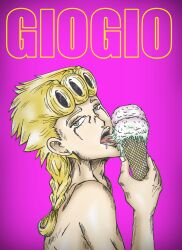 giorno_giovanna ice_cream jojo's_bizarre_adventure jojo_pose jojo_reference licking pretty_boy sensual