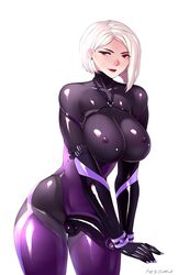 1futa 2d ashe_(overwatch) balls_in_bodysuit big_breasts black_gloves blizzard_entertainment bodysuit bondage breasts cleavage color dickgirl erect_nipples_under_clothes erection futa_only futanari gloves highres impossible_clothes intersex large_breasts large_penis latex latex_bodysuit latex_breasts latex_elbow_gloves latex_futa latex_gloves latex_long_gloves latex_nipples latex_skin latex_skinsuit latex_stockings latex_suit latex_thigh_highs latex_thighhighs looking_at_viewer overwatch penis penis_in_bodysuit penis_under_clothes red_eyes short_hair skin_tight skin_tight_outfit skin_tight_suit skin_tight_thighhighs skintight skintight_bodysuit skintight_clothes skintight_clothing skintight_suit solo tesomu thick_thighs tight_clothes tight_clothing white_hair