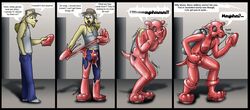 bulge canid canine canis comic domestic_dog drone hi_res mammal redflare500 rubber tail transformation