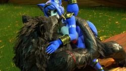 1boy 1boy1girl 1boys 1girl 1girls 5_fingers animated anthro big_areola big_ass big_balls big_breasts big_butt big_cock big_nipples big_penis big_thighs blue_body blue_fur collar ear_piercing earings forest fur furry gold_(metal) knotted_penis krystal krystal_(dogzeela) longer_than_2_minutes longer_than_30_seconds longer_than_3_minutes longer_than_4_minutes longer_than_5_minutes longer_than_one_minute sex shoulder_pads sound sound_effects tagme tagme_(artist) tagme_(character) tree trees twitchyanimation video voice_acted white_body white_fur