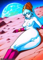 aeos agios aios aiosu blue_body blue_eyes blue_hair divinity_essence dragon_ball dragon_ball_heroes goddess ladyaeos perfect_body pointy_ears super_dragon_ball_heroes supreme_kai_of_time time_power_unleashed_form time_power_unleashed_form_(dragon_ball)