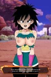 1girls alien alien_humanoid alternate_version_at_source alternate_version_available angry big_breasts black_eyes black_hair breasts breasts_out color colored damaged_clothes damaged_clothing dialogue dialogue_box dragon_ball dragon_ball_fighterz dragon_ball_minus dragon_ball_super dragon_ball_super_broly dragon_ball_z english english_dialogue english_text female gine humanoid_alien leux_21 milf nipples pale-skinned_female pale_skin saiyan saiyan_armor saiyan_girl short_hair shoulder_length_hair shounen_jump shueisha solo solo_female spiky_hair torn_armor torn_clothes torn_clothing unamused