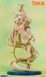 1girls blonde_hair convenient_censorship female female_only figure flower leg_grab leg_up long_hair nude photo_(medium) solo standing_split tagme thighs very_long_hair vines