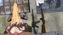 3d abandoned_building animated big_breasts blonde_female blonde_hair breast_jiggle clothed_female_clothed_male clothed_male_clothed_female clothed_sex cowgirl_position cum cum_in_pussy cum_inside enemies_having_sex female_dominating_male female_domination femdom gun guns koikatsu lina_bell_roll_(michihasu) long_hair male_penetrating_female michihasu military_uniform mp4 nakadashi original original_character penis penis_in_pussy plap_(sound) ponytail rape raped raped_by_enemy reverse_rape ruined_city saeong sex sexy_outfit slerugem sound stealth_sex tagme teenage_girl teenager torn_stockings ugoira uncensored video voluptuous voluptuous_female voluptuous_teen